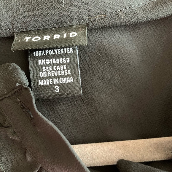 TORRID Black Ruffle See-through Blouse - Picture 3 of 4